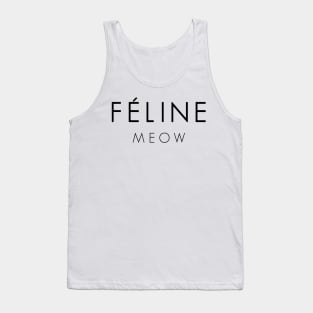 Feline Meow - Take on Celine shirts, but for cat people! Tank Top